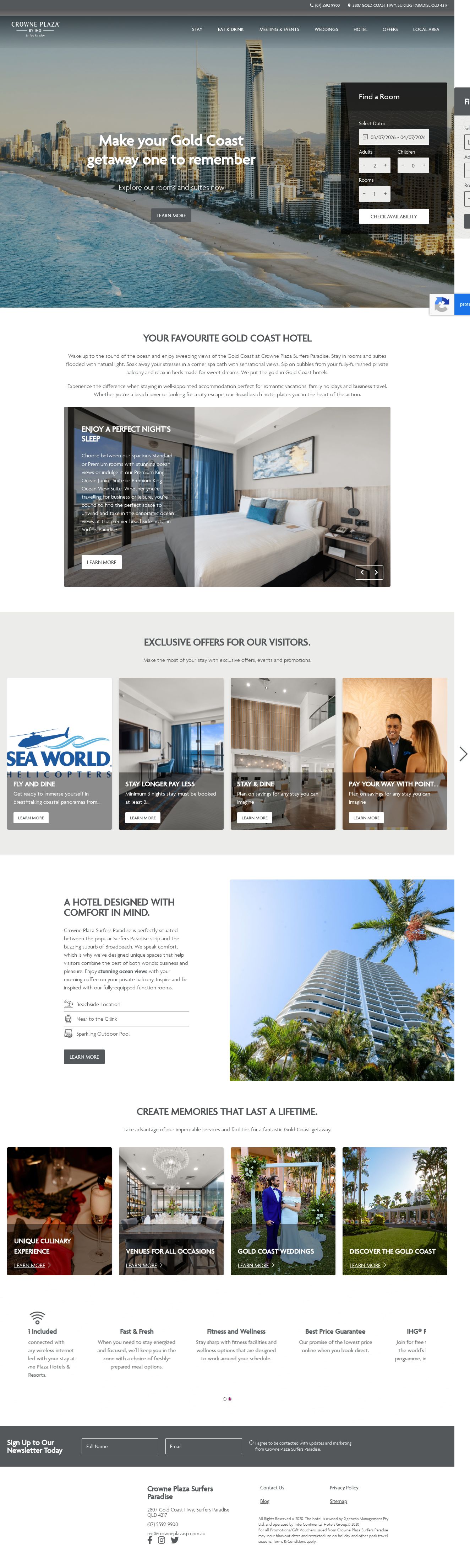 Crowne Plaza Surfers Paradise website