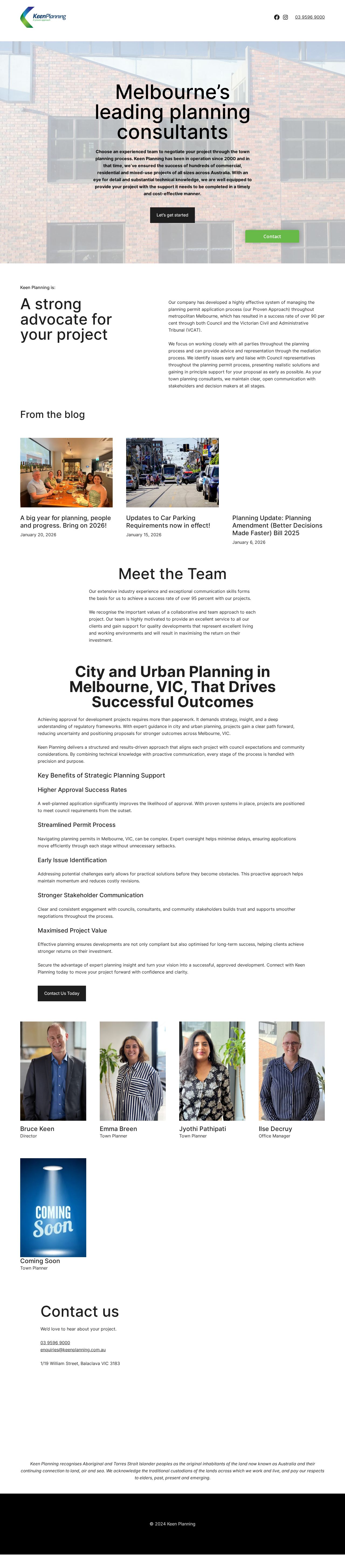 Keen Planning website