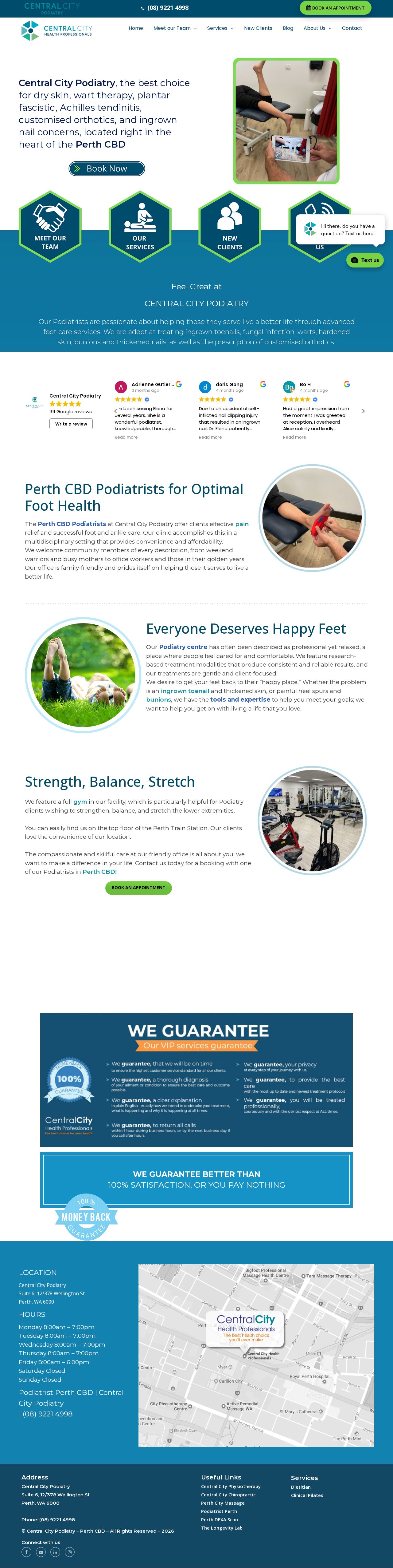 The Foot Clinic Perth website