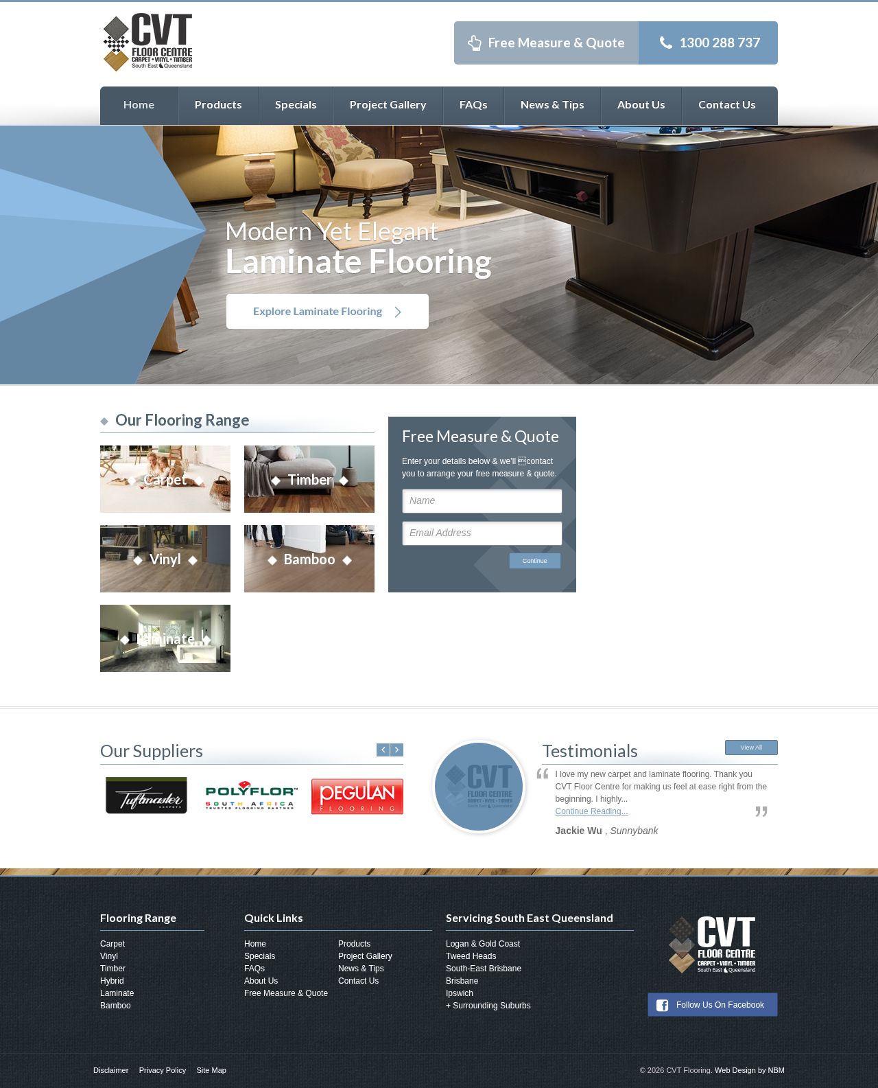 CVT Floor Centre website