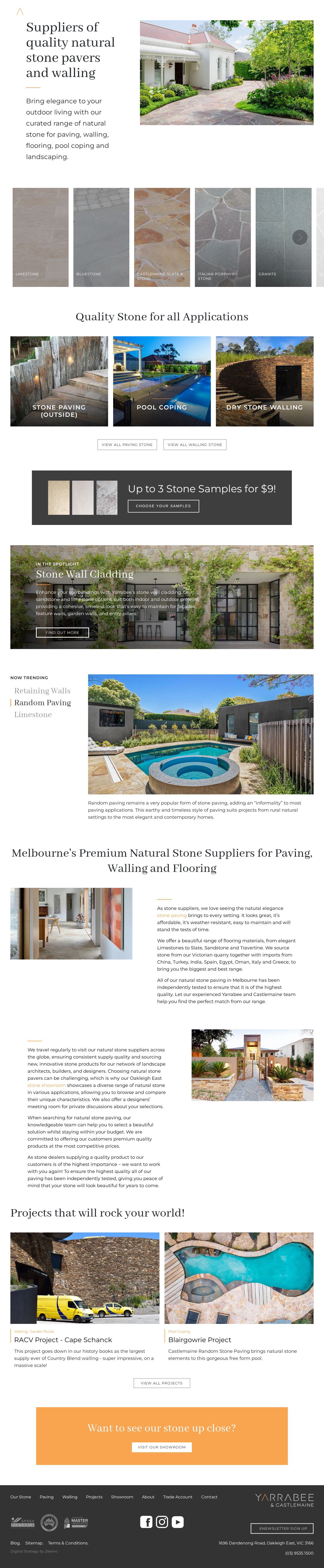 Yarrabee & Castlemaine Stone Solutions website