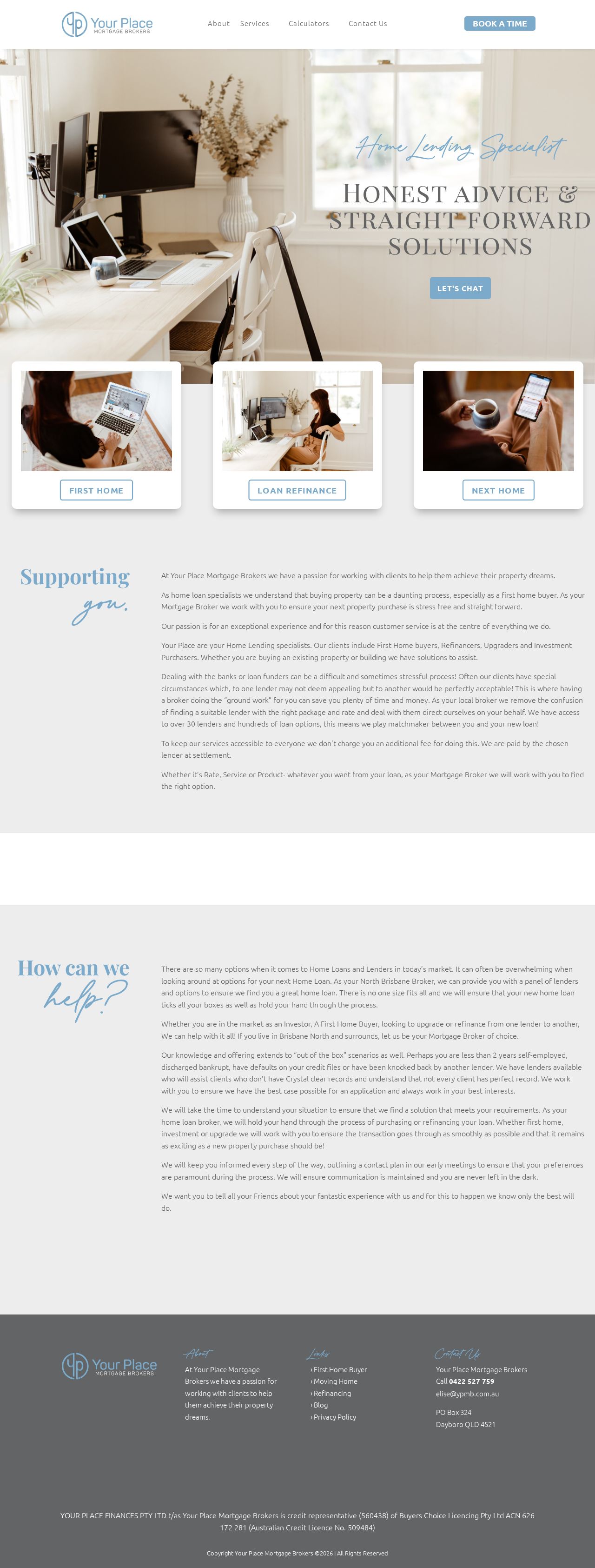 Your Place Mortgage Brokers website