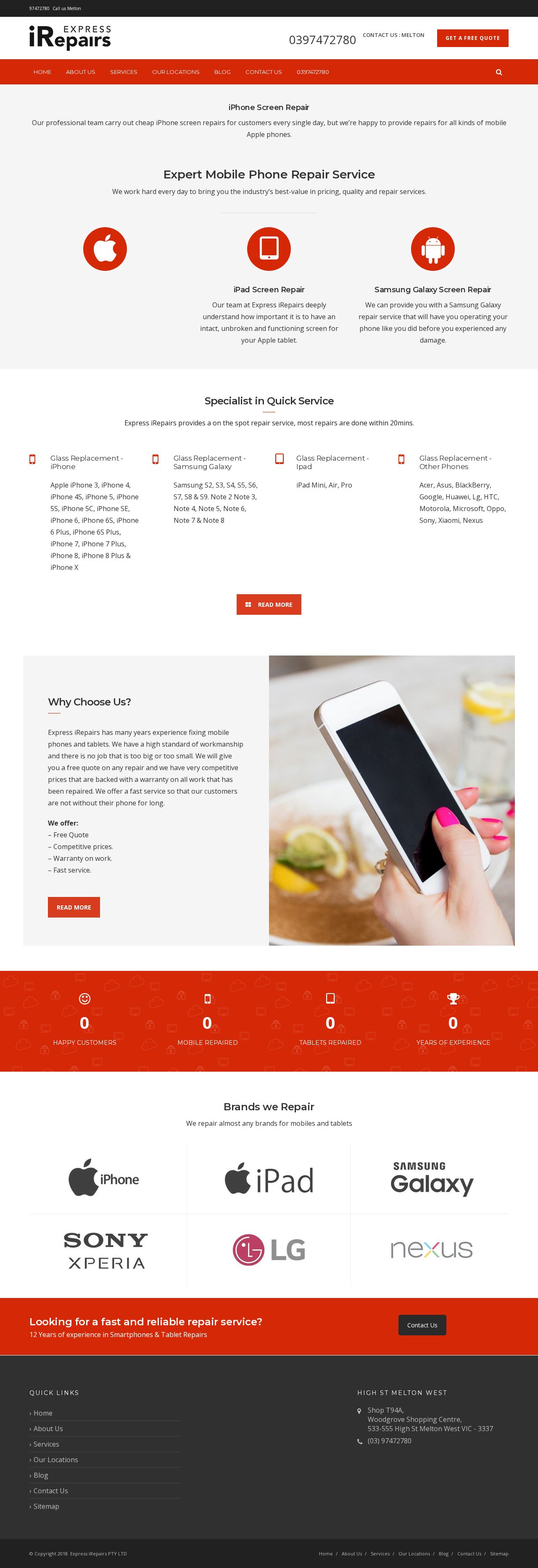 Express iRepairs iPhone iPod iPad Samsung mobile phone tablet ... website