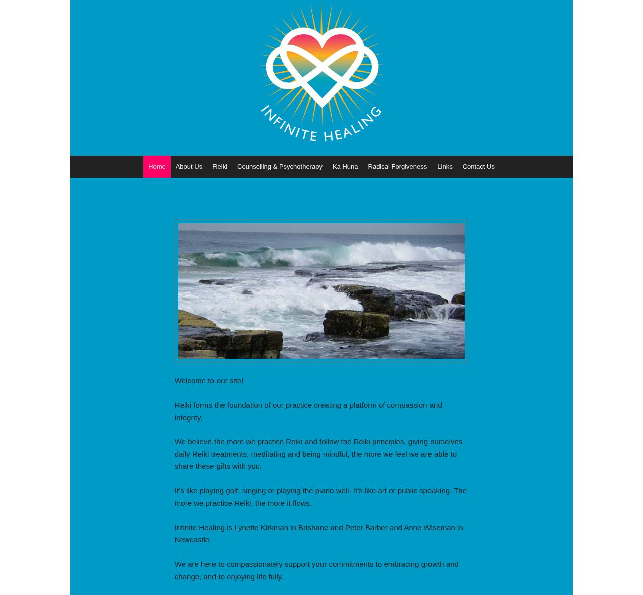 Infinite Healing website