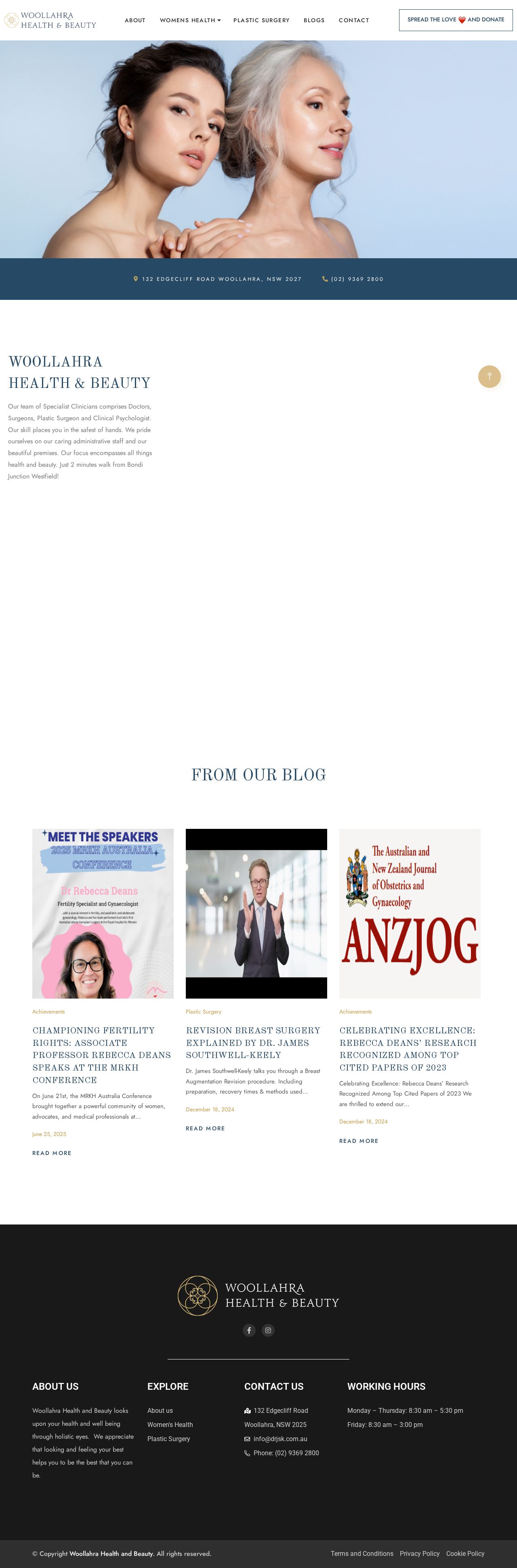 Woollahra Health & Beauty website
