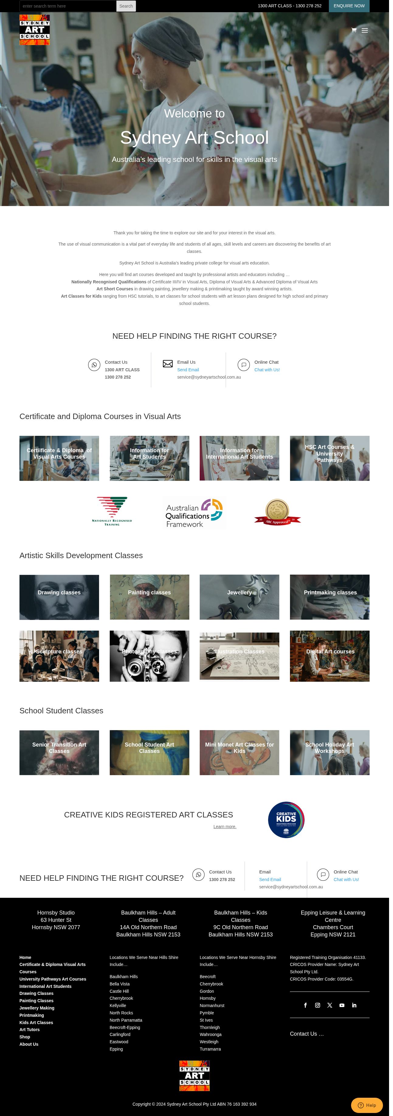 Sydney Art School website