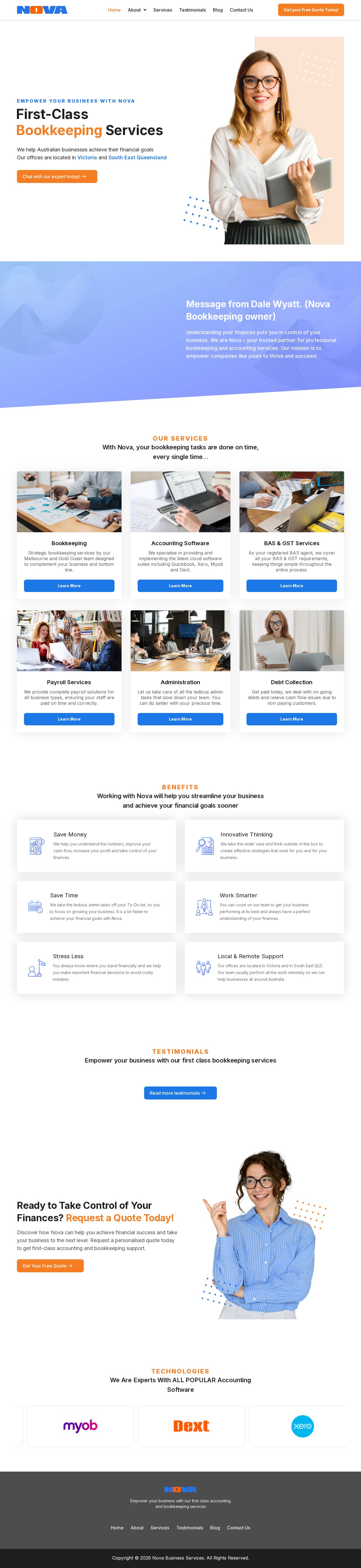 Nova Bookkeeping website
