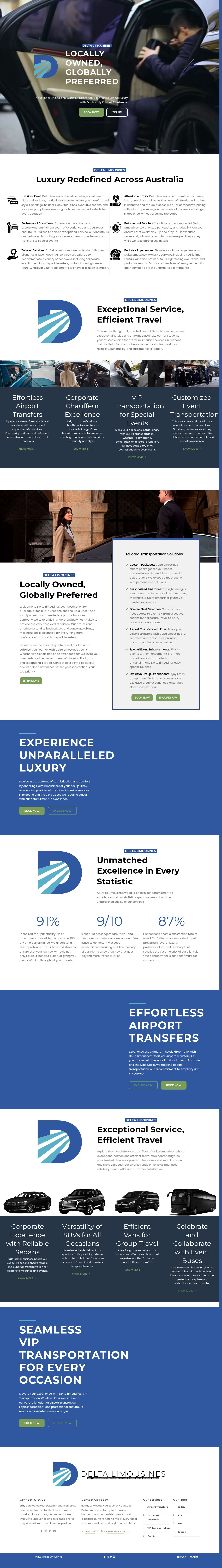 Delta Limousines website