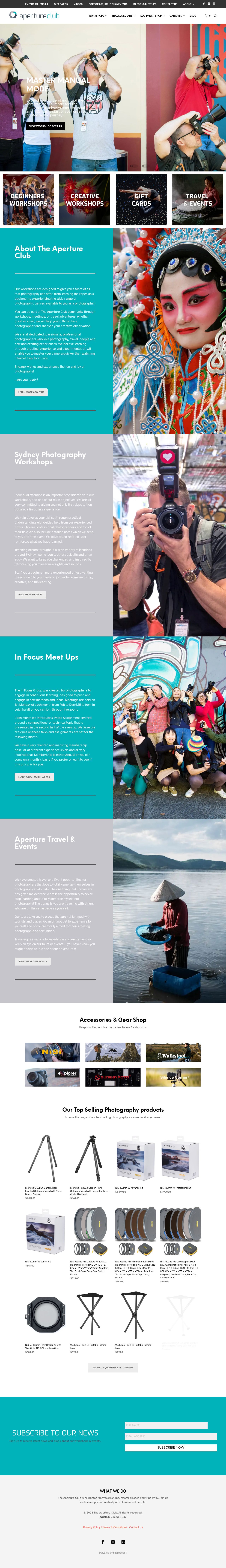 The Aperture Club website