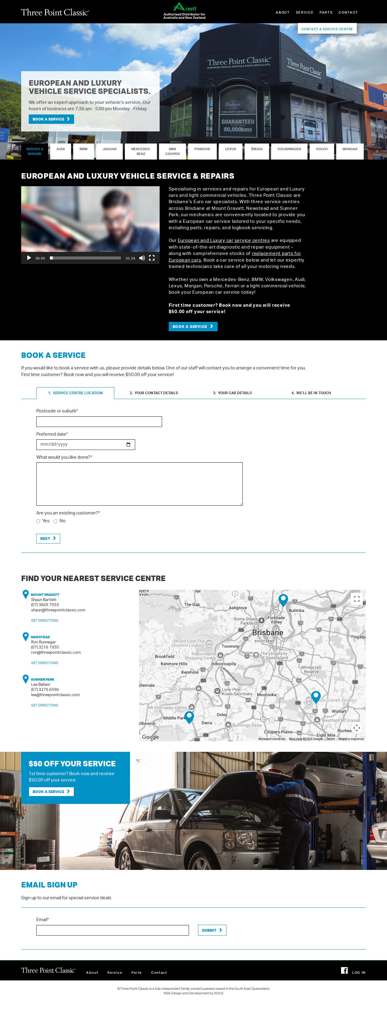 Brisbane BMW Service website