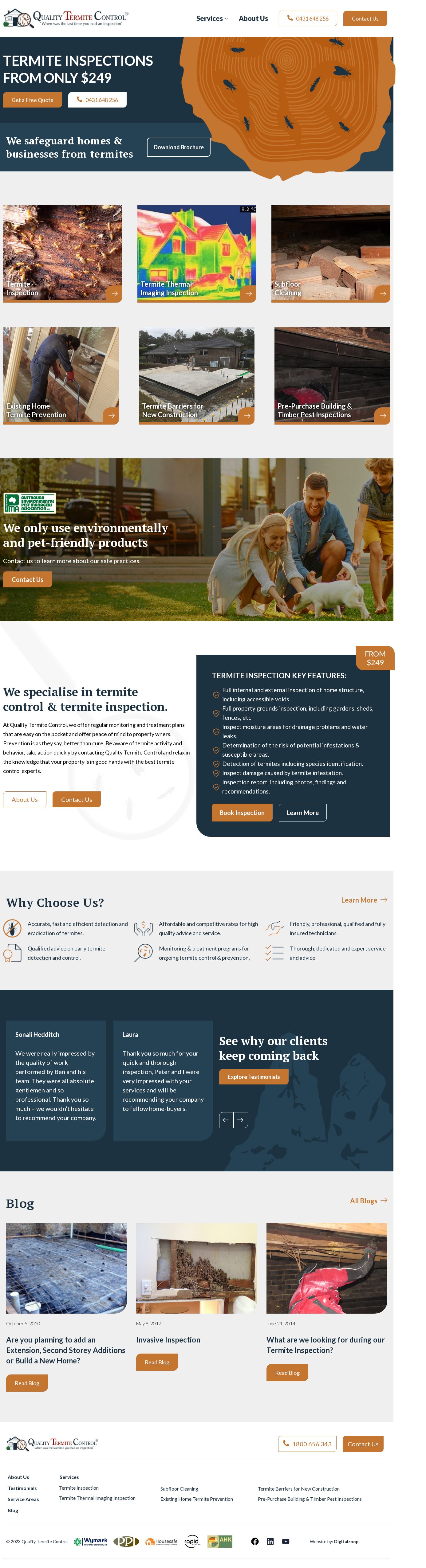 Quality Termite Control website