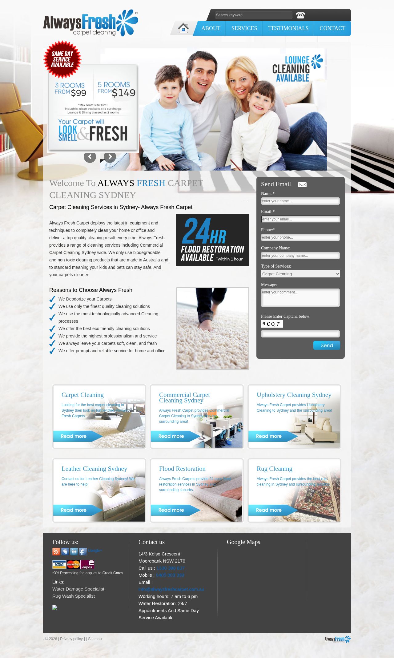 Always fresh carpet cleaning website