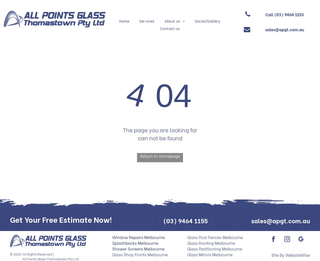 Glass Repairs Melbourne website