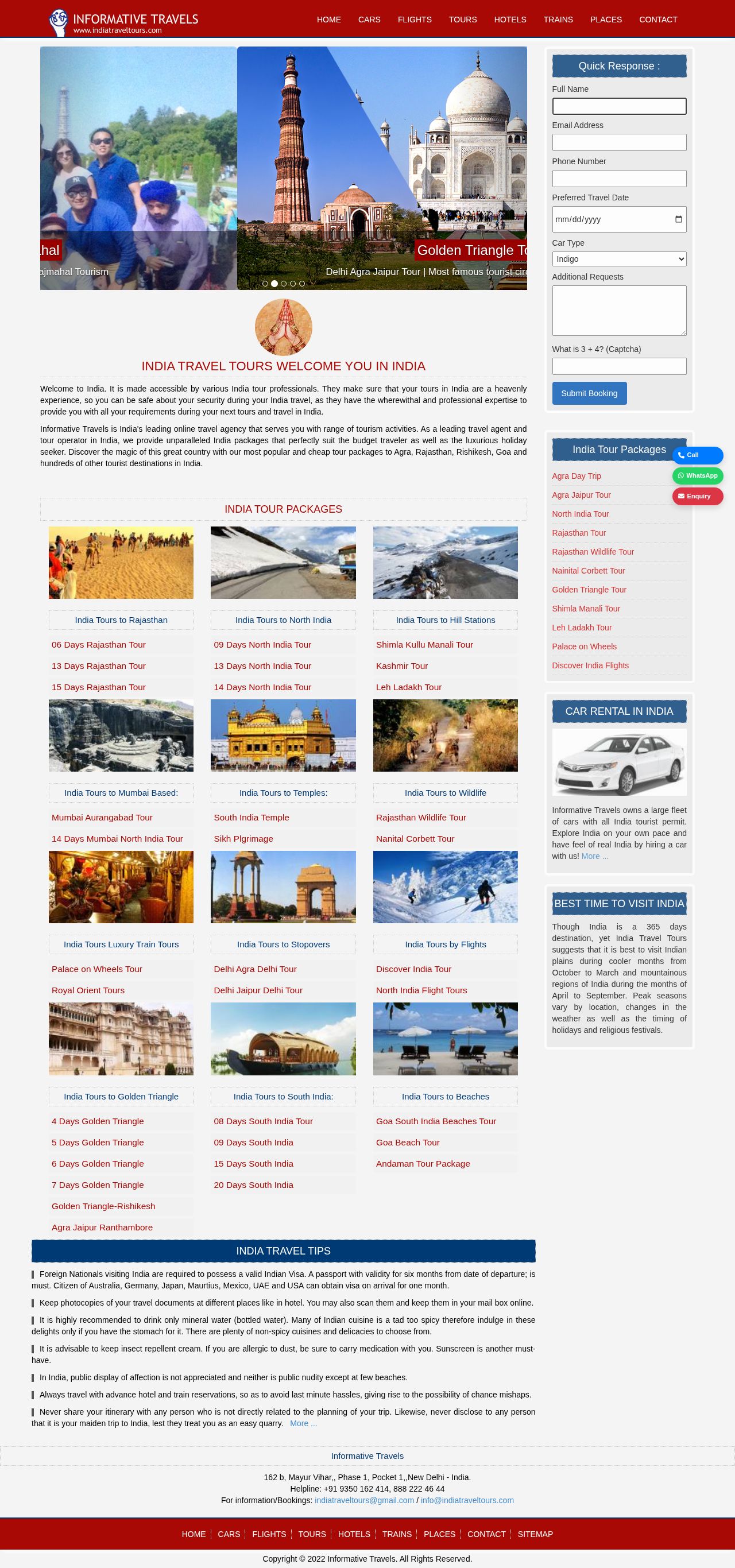 Informative Travels website