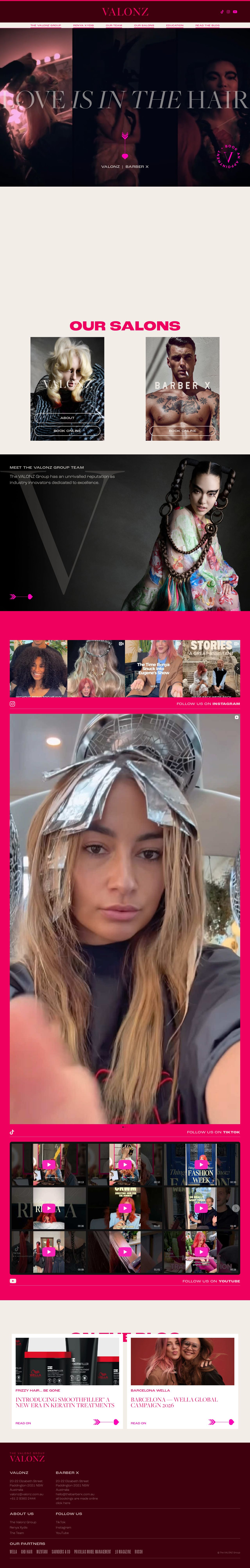 Valonz Haircutters website
