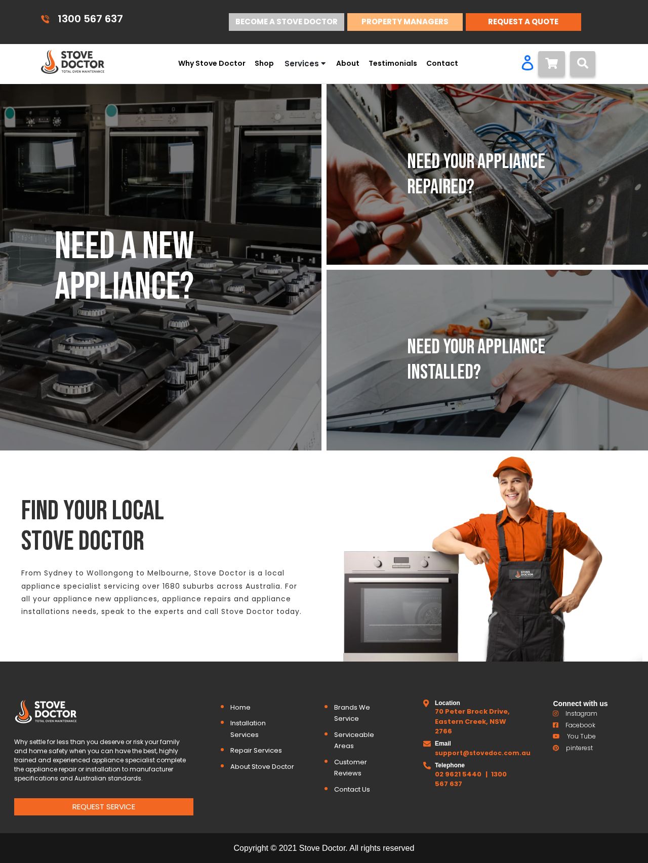 Stove Doctors website