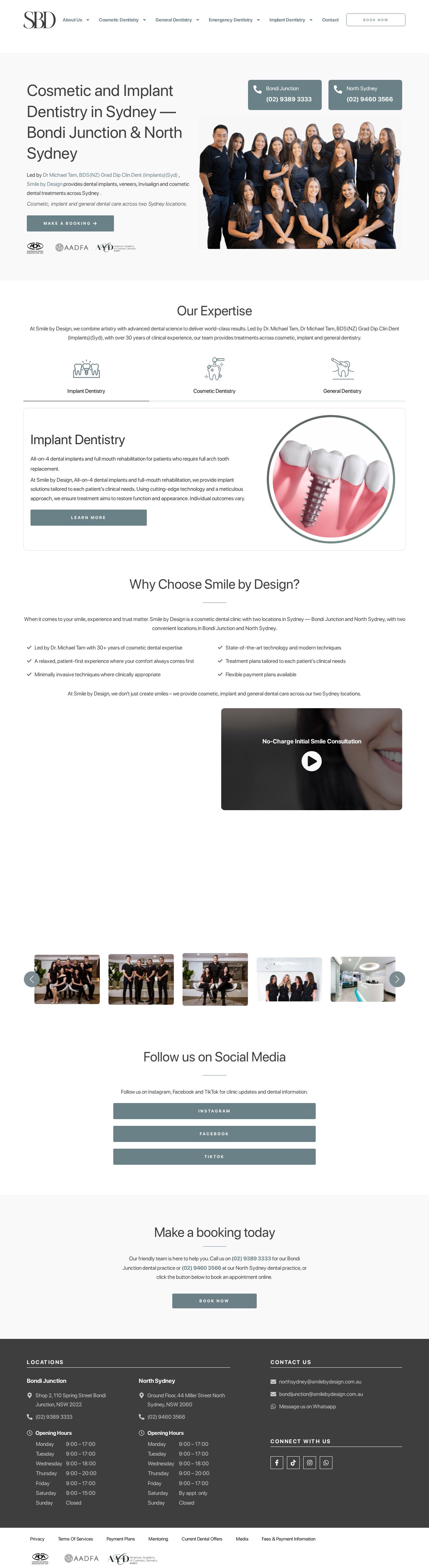 Cosmetic Dental Services website