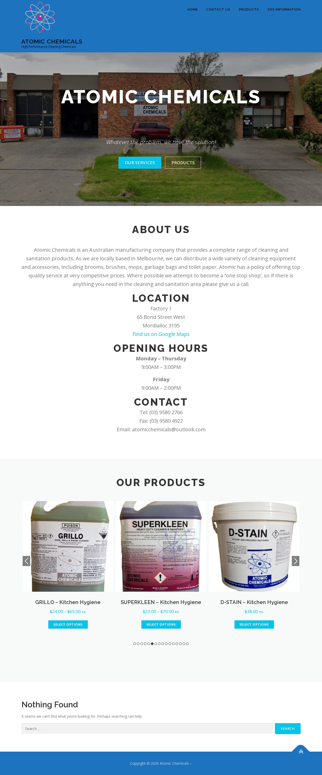 ATOMIC CHEMICALS website