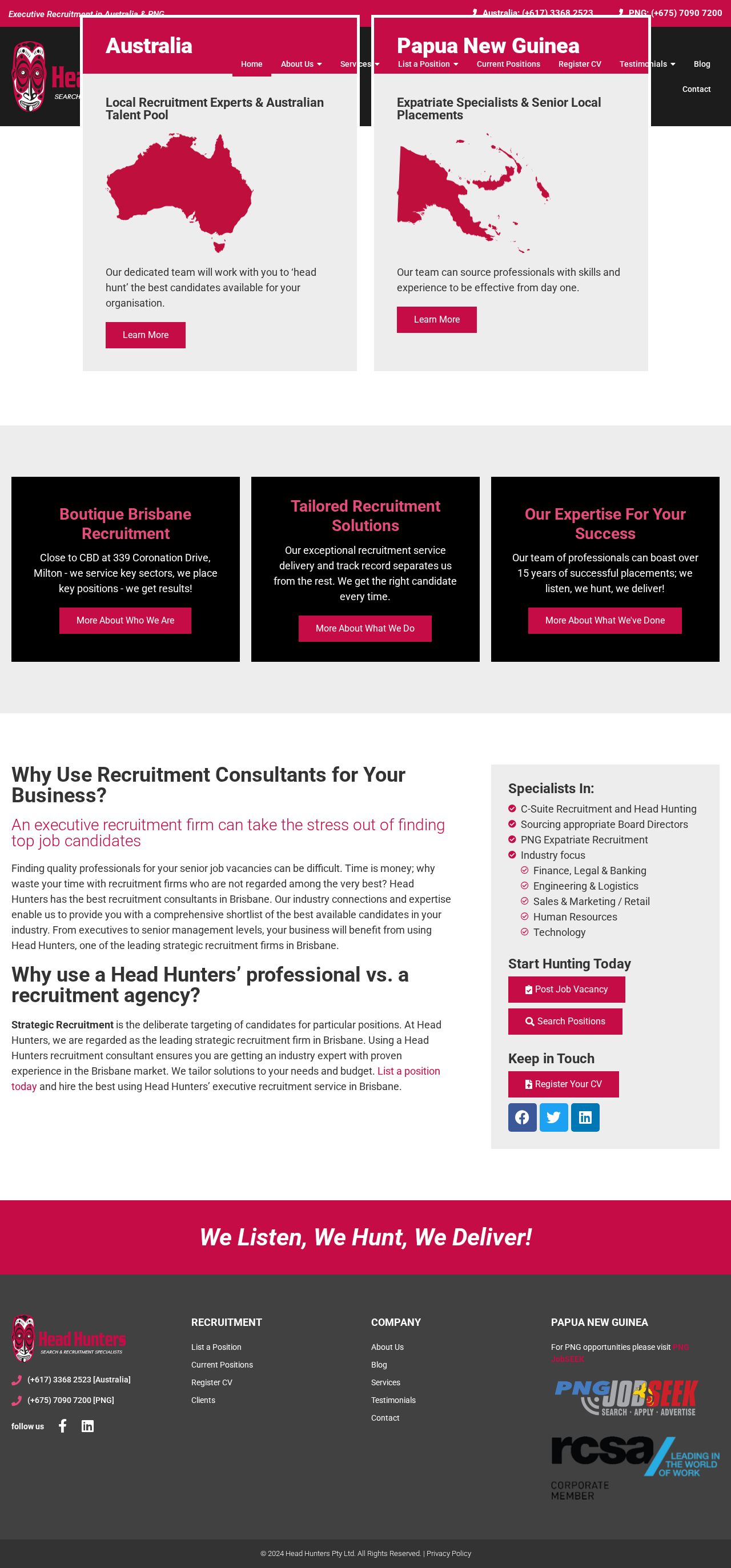 Head Hunters website