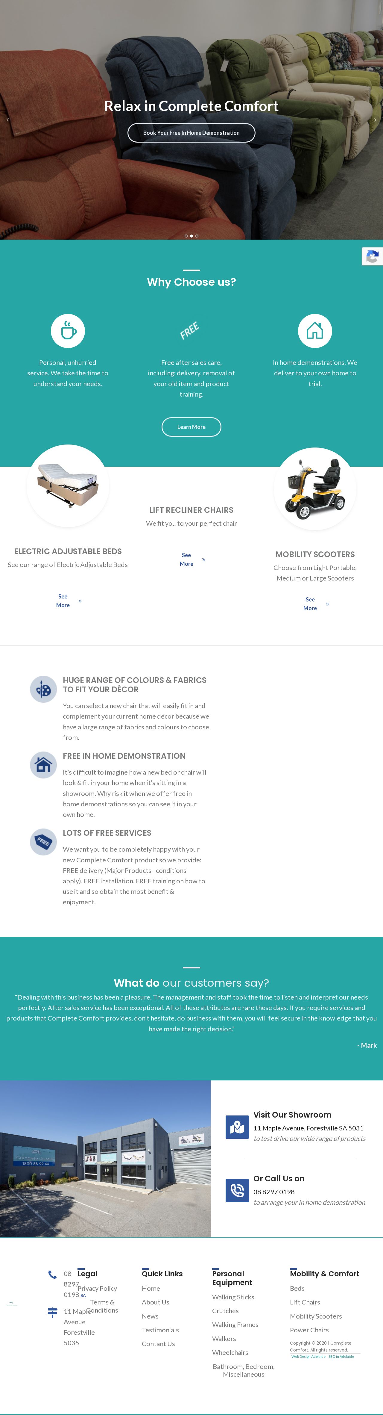 Complete Comfort website
