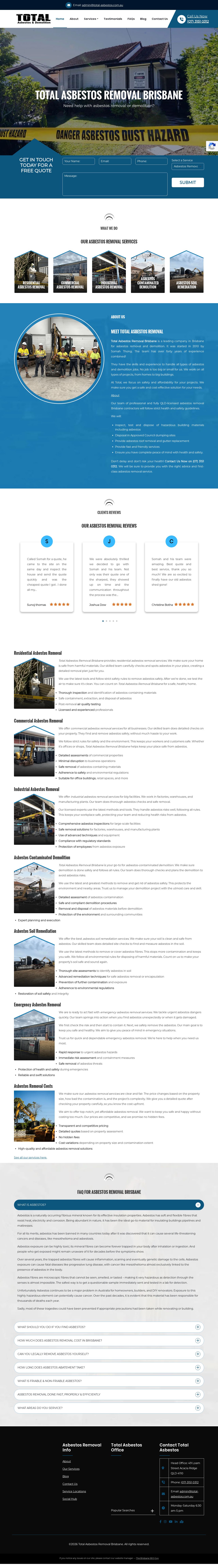 Total Asbestos Removal website