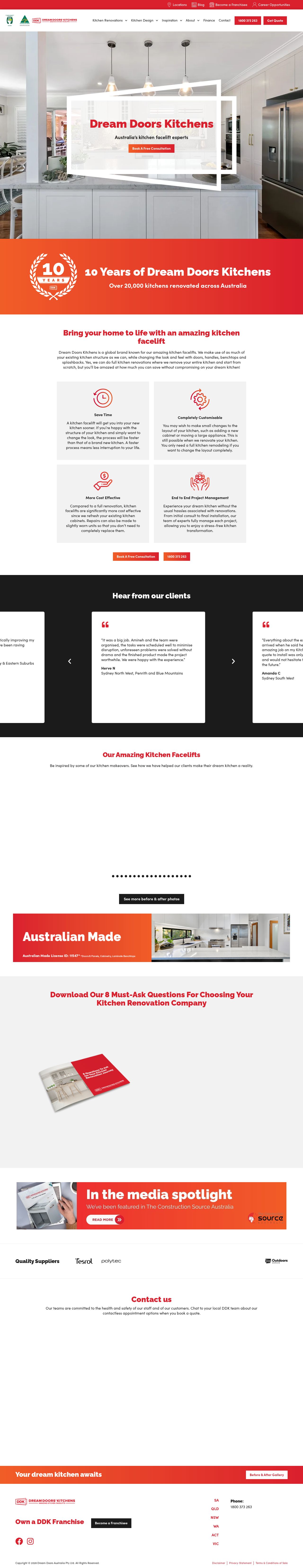 Dream Doors St George and Sutherland Shire ( Kitchens ) website