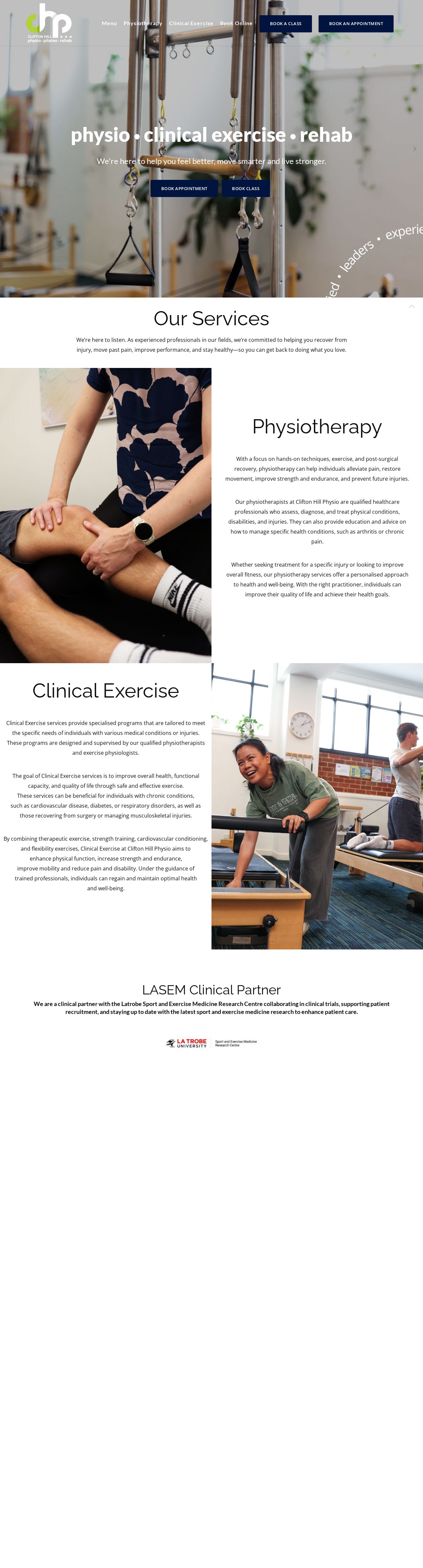 Clifton Hill Physiotherapy website