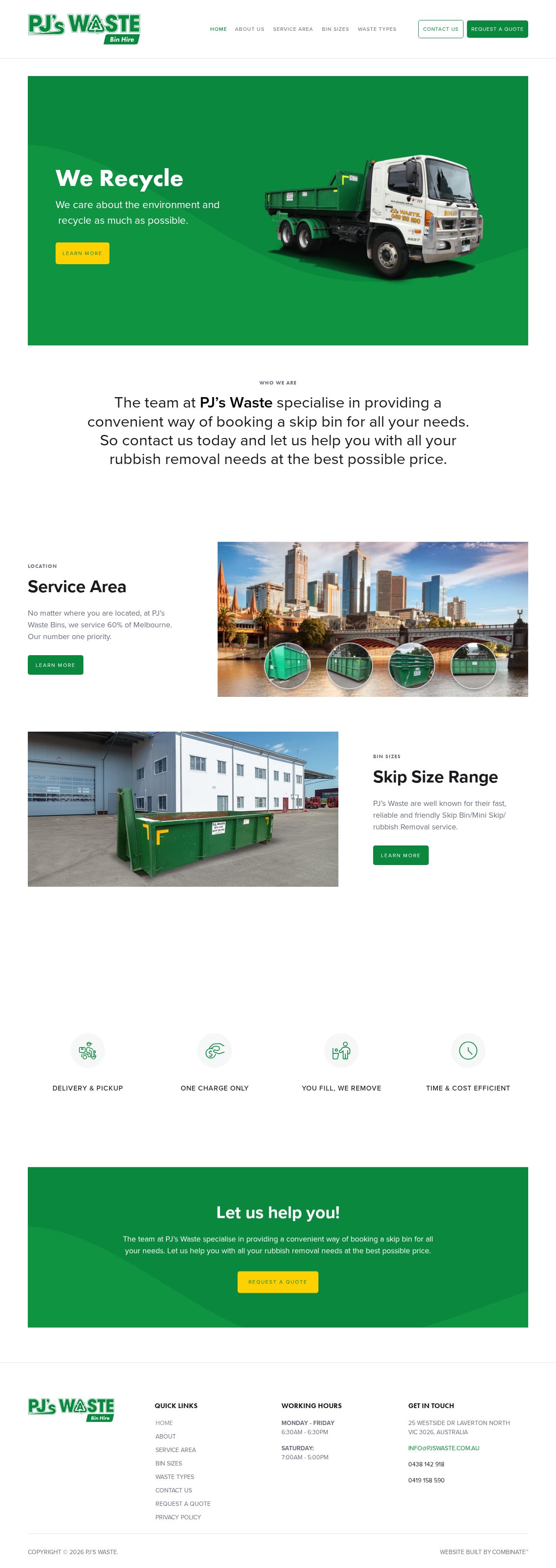 Pjs waste website