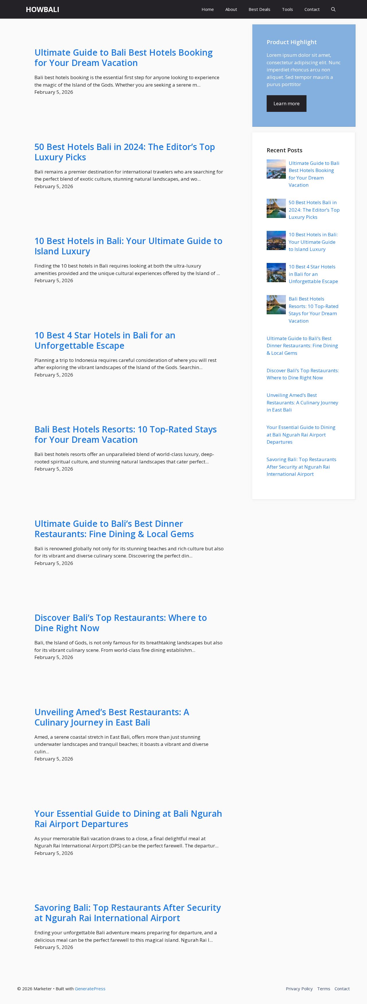 5StarBaliVilla website