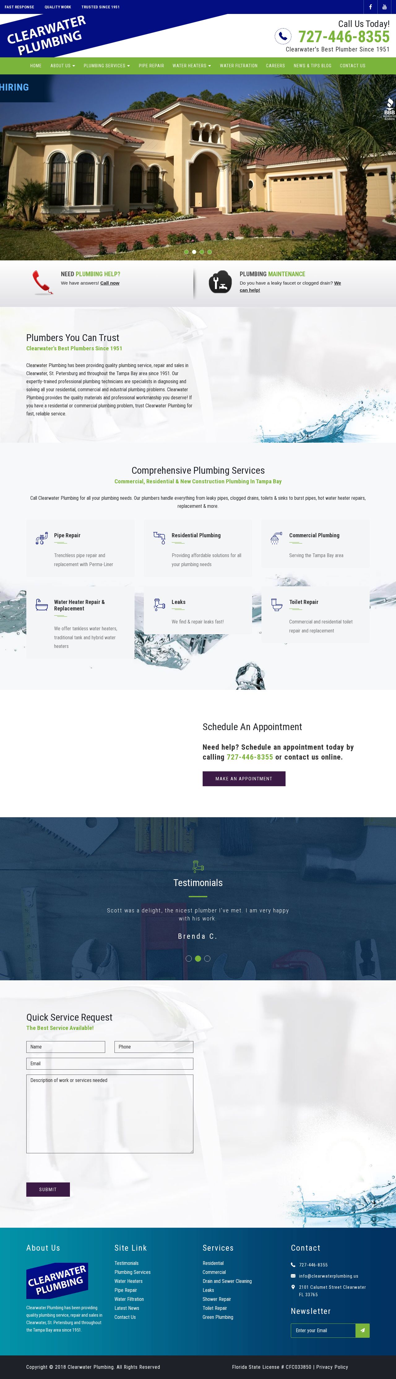 plumbing clearwater fl website