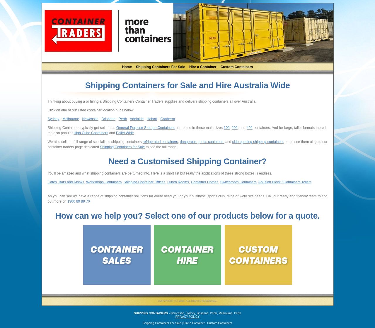 Shipping Containers website