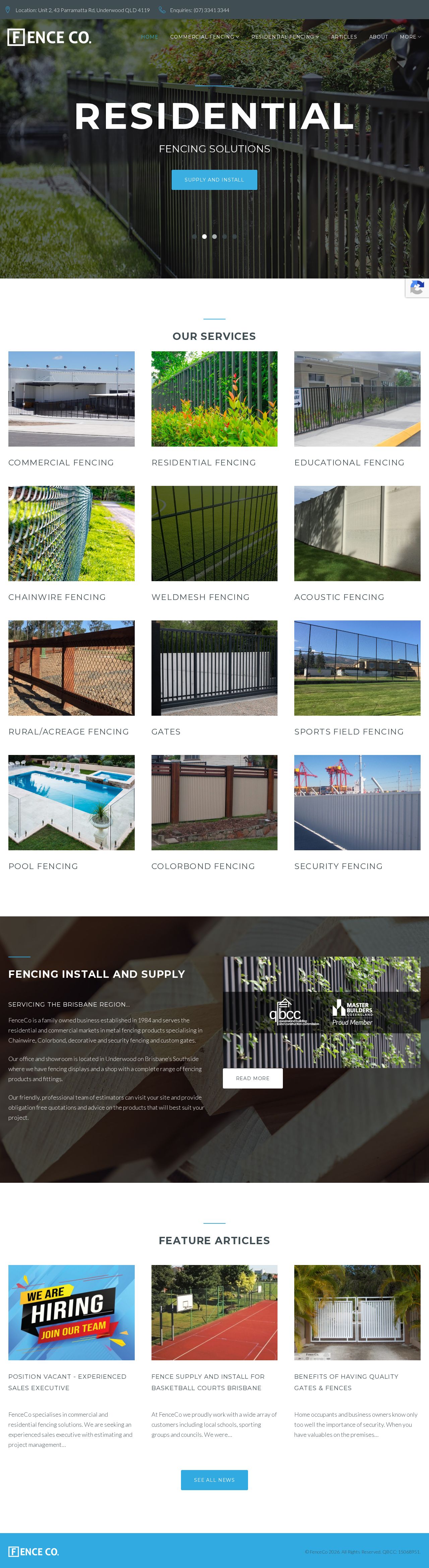 Fence Co website