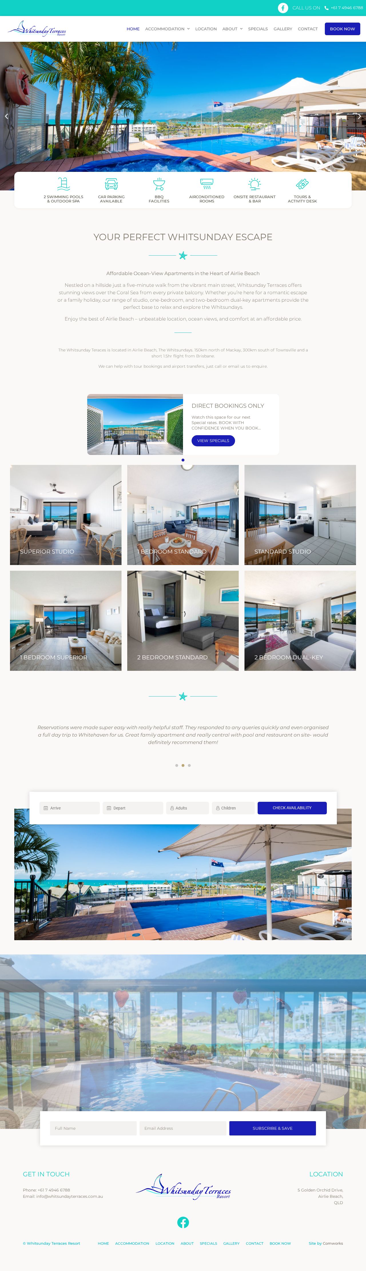 Whitsunday Terraces Resort website