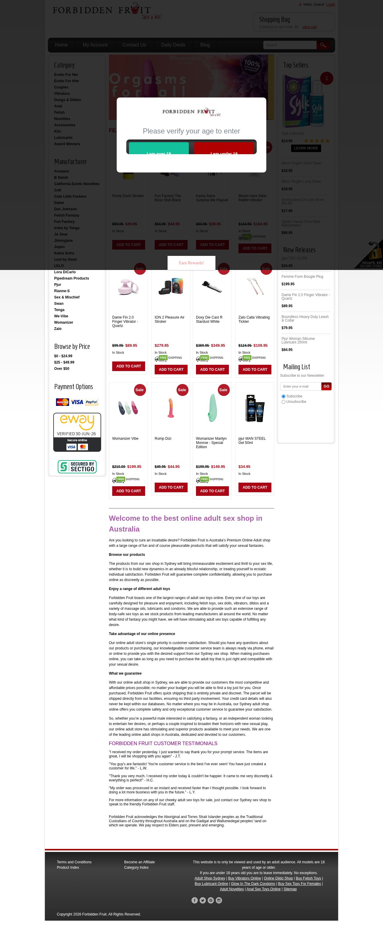 Forbidden Fruit website