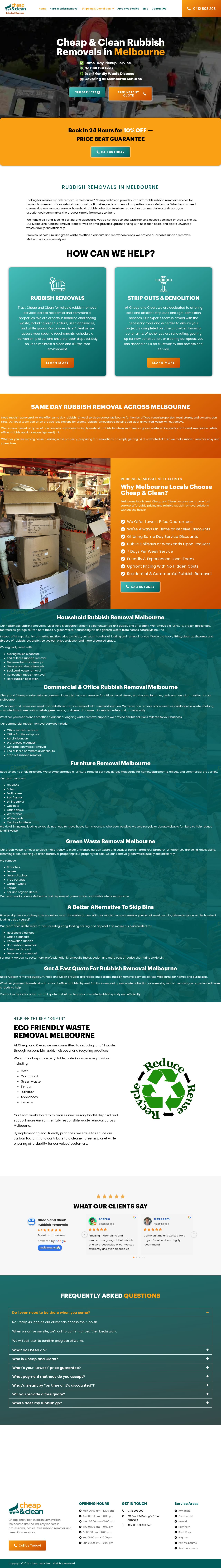 Rubbish Removals Melbourne website