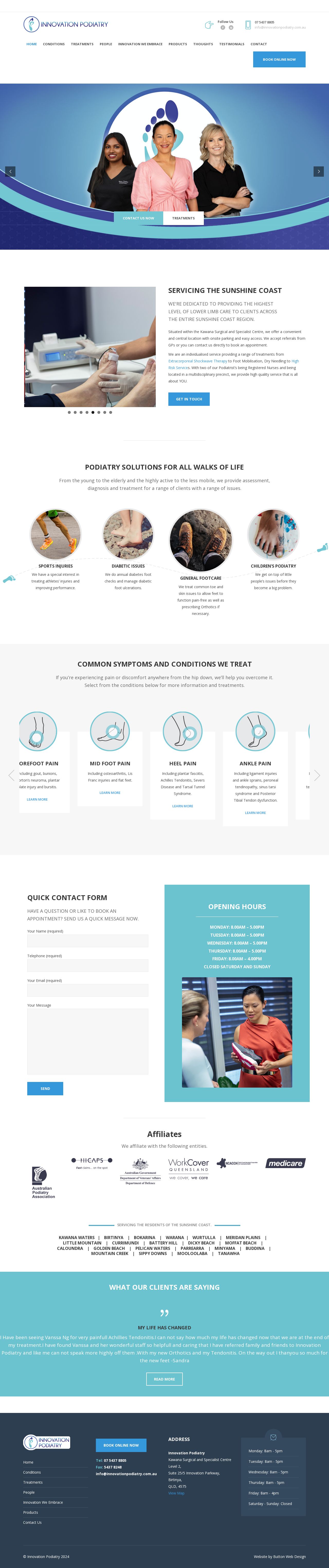 Innovation Podiatry website