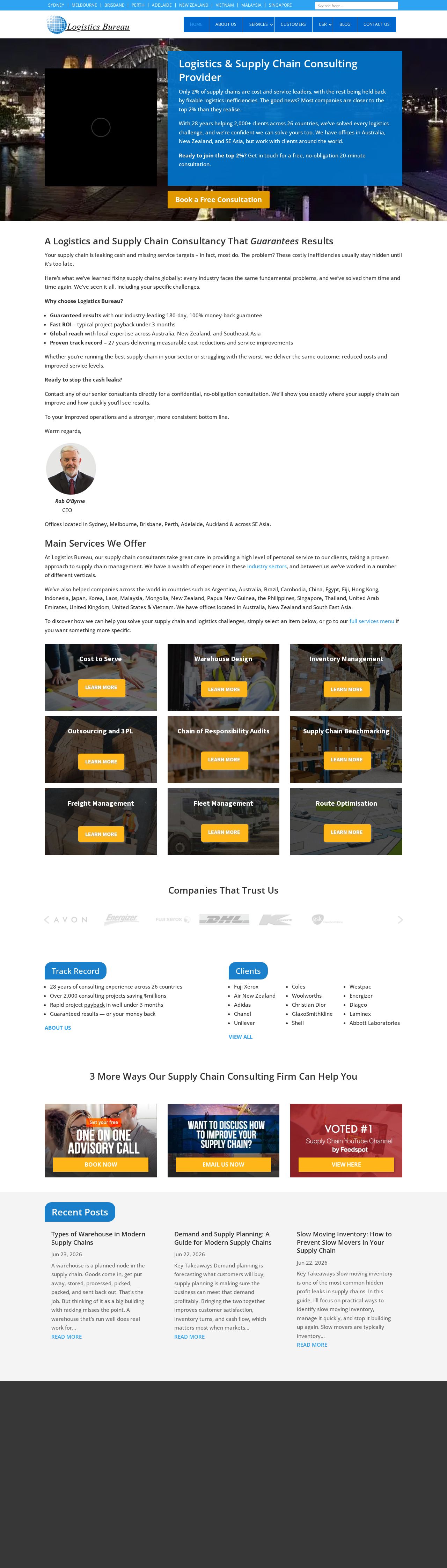 Supply Chain & Logistics Management Consultants website