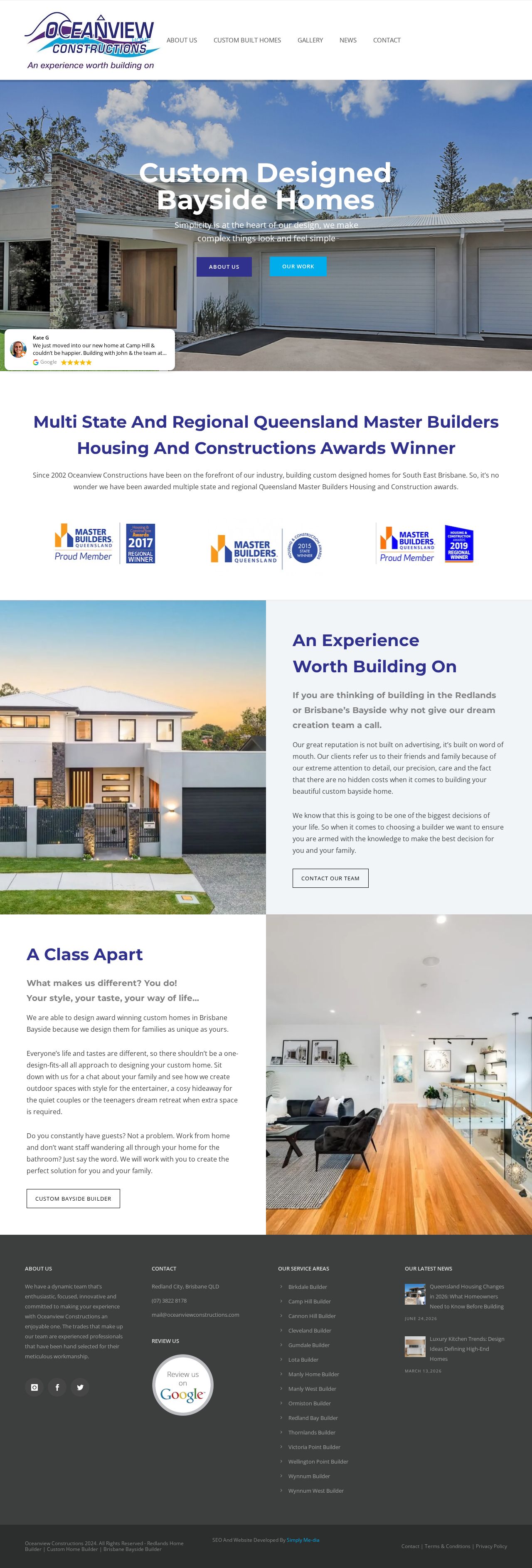 Oceanview Constructions website