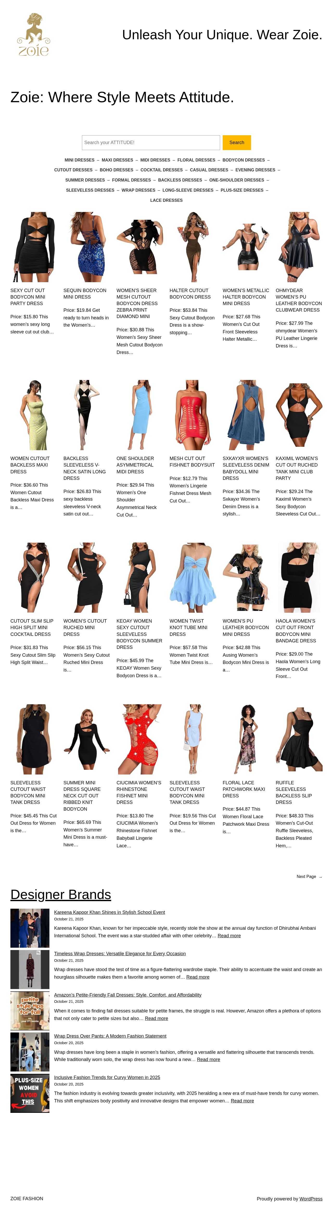 Zoie website