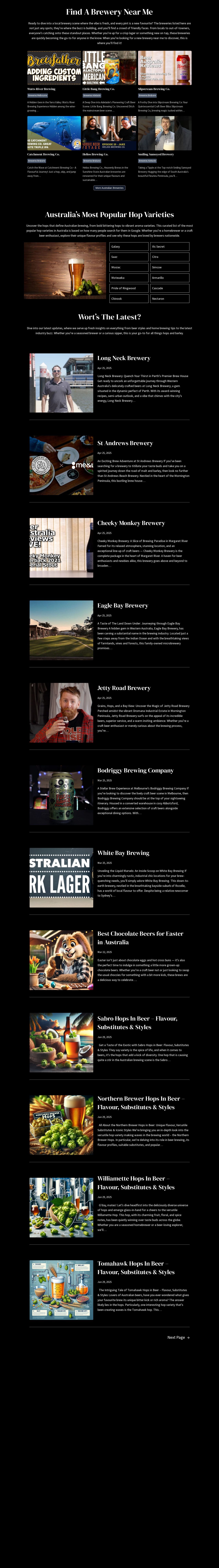 Find a brewery is the directory of Australian breweries website