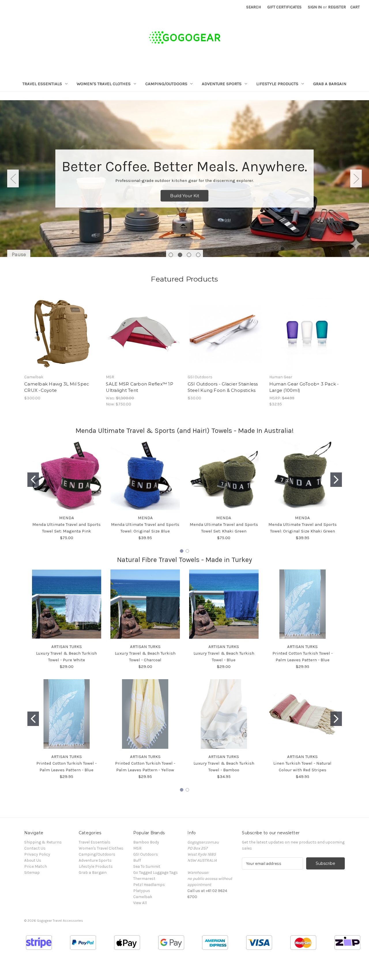 Travel Accessories website