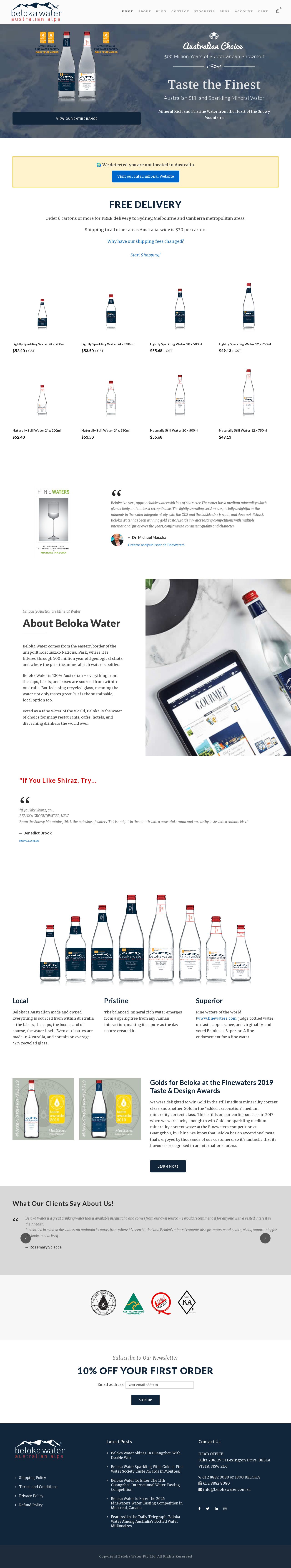 Spring Water Delivery website