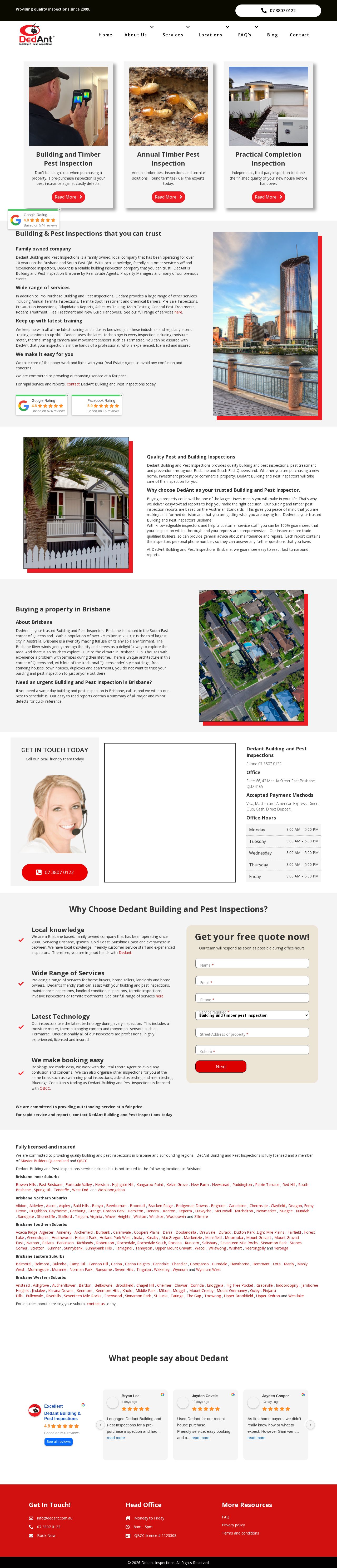 Building Pest Inspections website