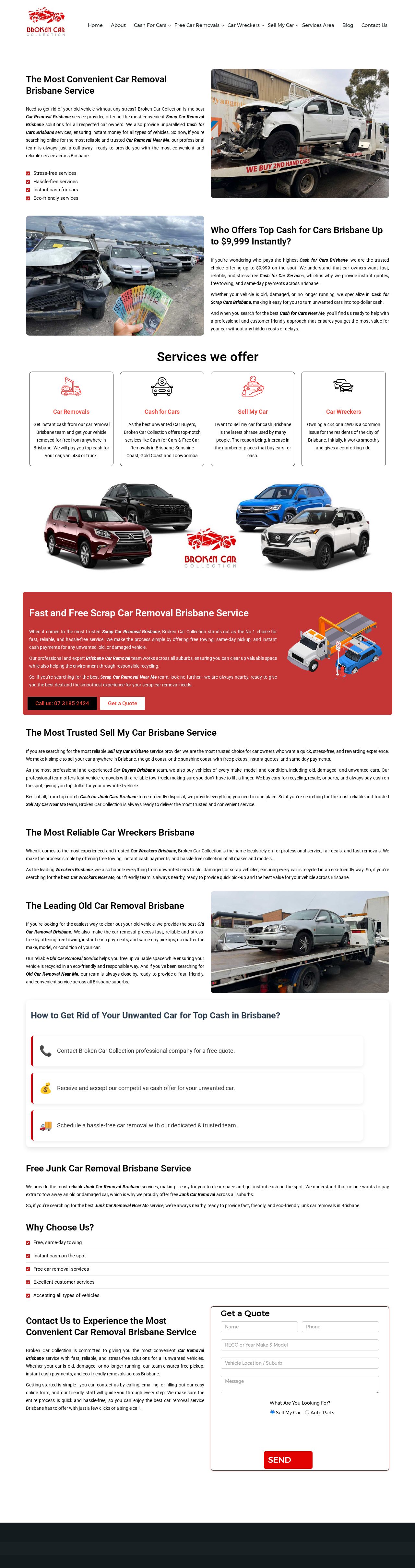 Broken Car Collection website