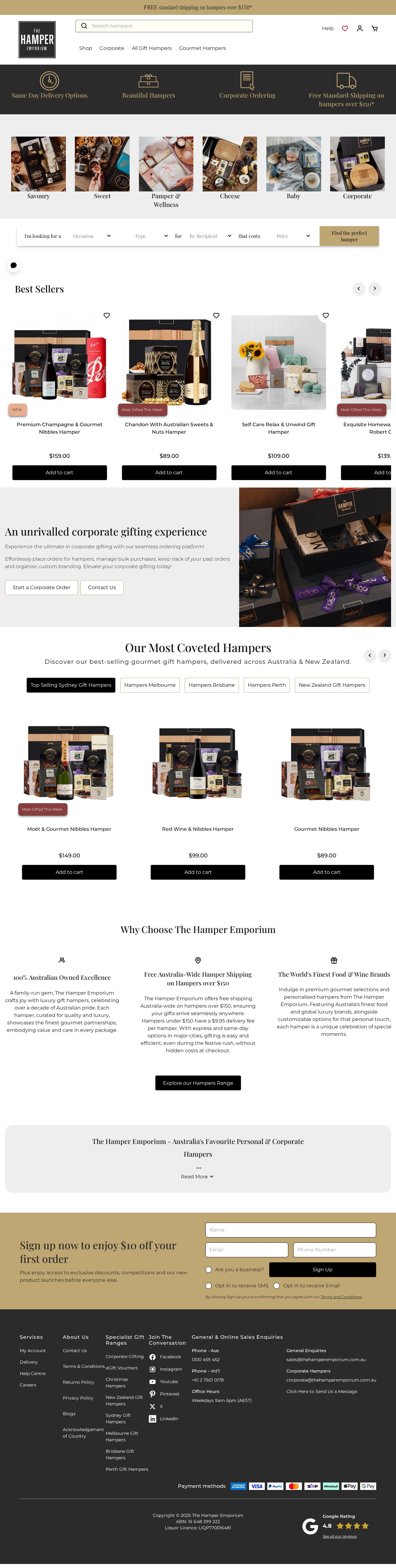 The Hamper Emporium website