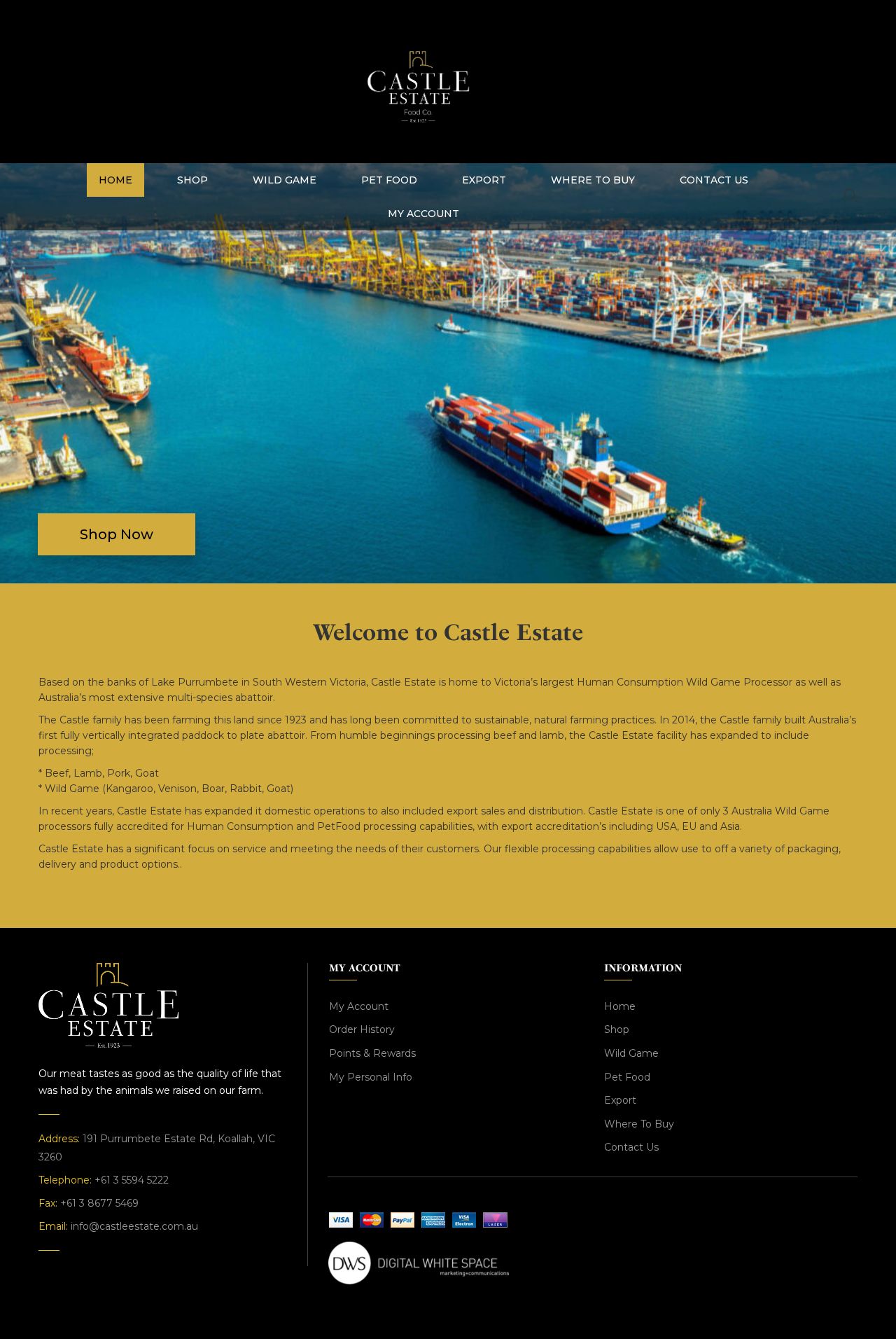 Pasture fed beef website