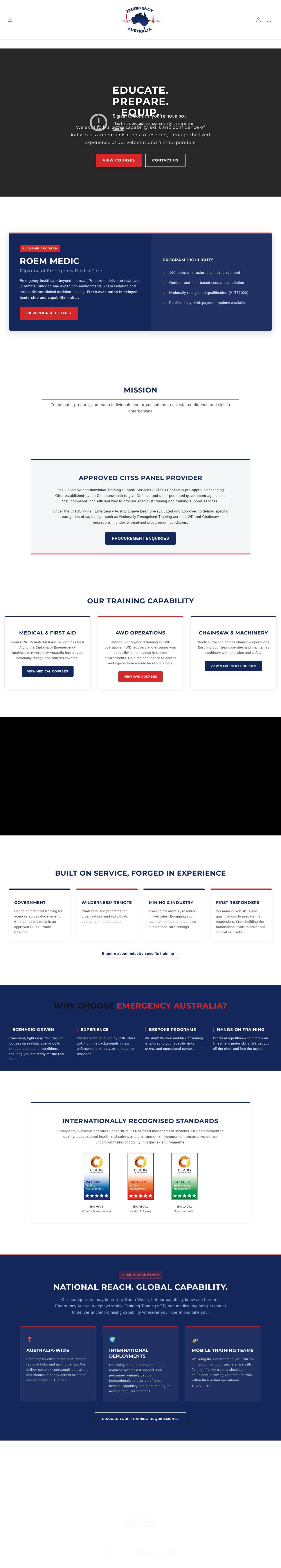 Emergency Australia website