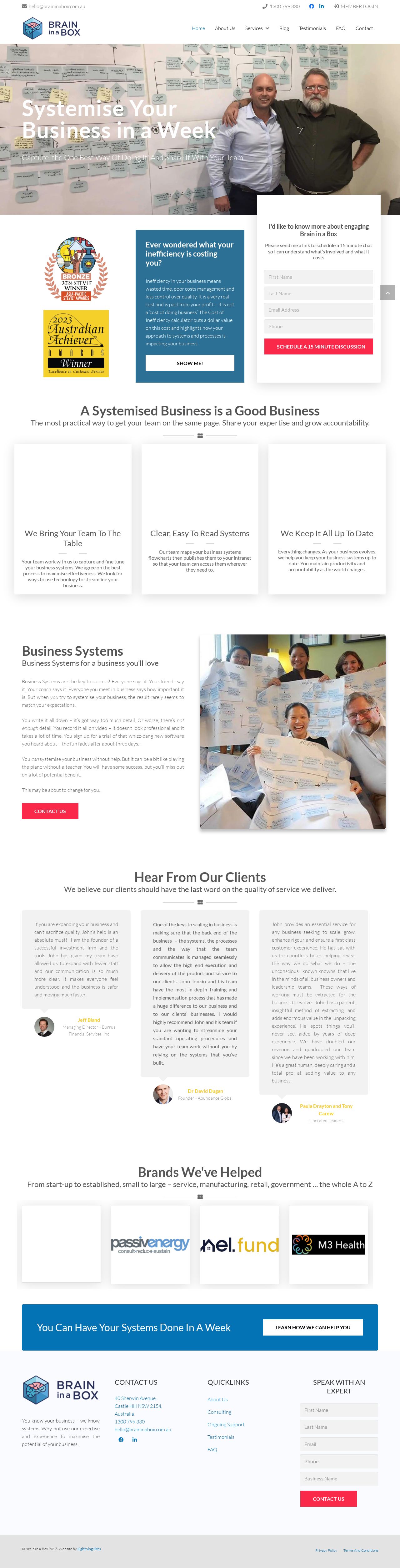Brain In A Box website