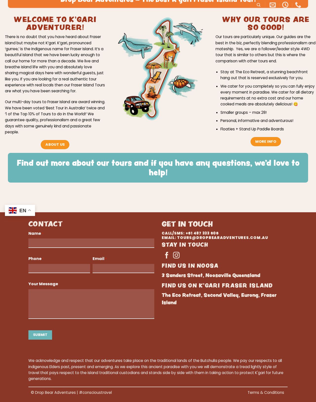 Drop Bear Adventures website