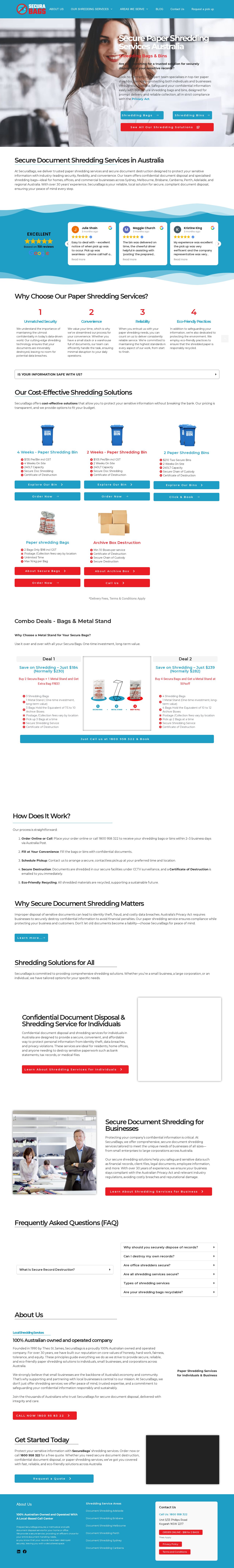 Secura Bags - Secure Document Management & Records Destruction website